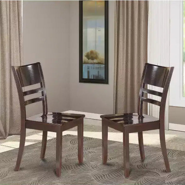 HomeStock Mediterranean Mingle Dining Chair With Wood Seat, Set Of 2