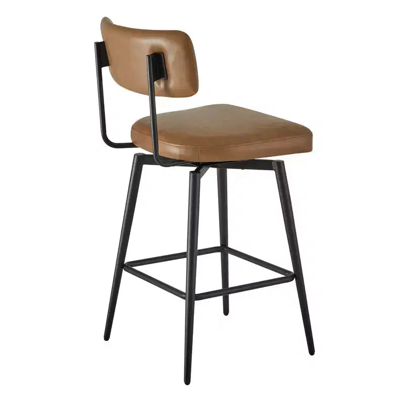 Swivel Counter Height Bar Stool Chairs with Metal Frame, Set of 2