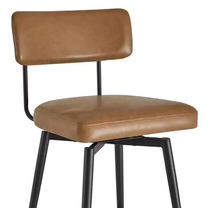 Swivel Counter Height Bar Stool Chairs with Metal Frame, Set of 2