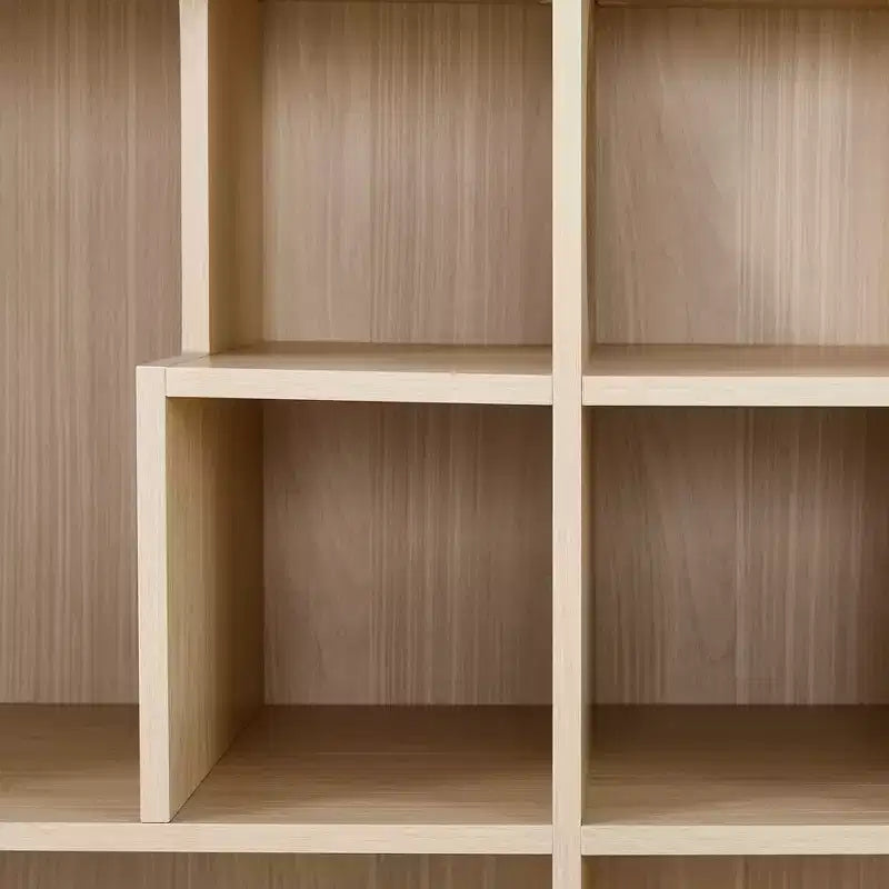 2-in-1 Bookshelf Cat House with Cat Tree, Display Case and Litter Box Enclosure, Natural