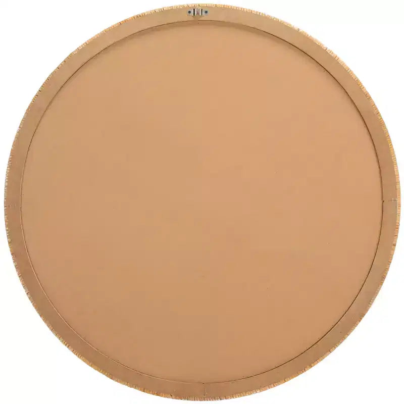 Round Wall Mirror, 35.8 x 35.8 in., Natural Wood Frame