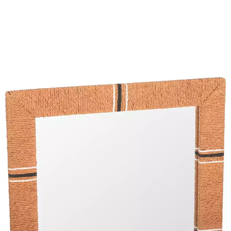 Rectangle Wall Mirror, 23.82 x 35.8 in., Natural Rope Frame