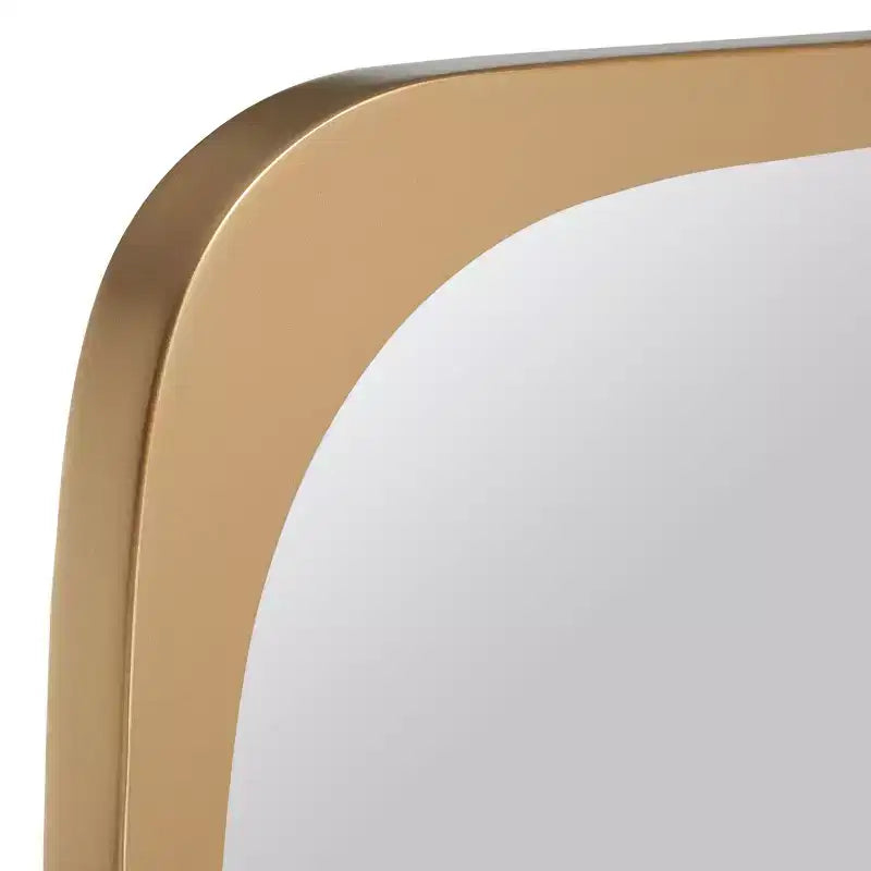 Rectangle Wall Mirror, 21 x 36 in., Gold Iron Frame