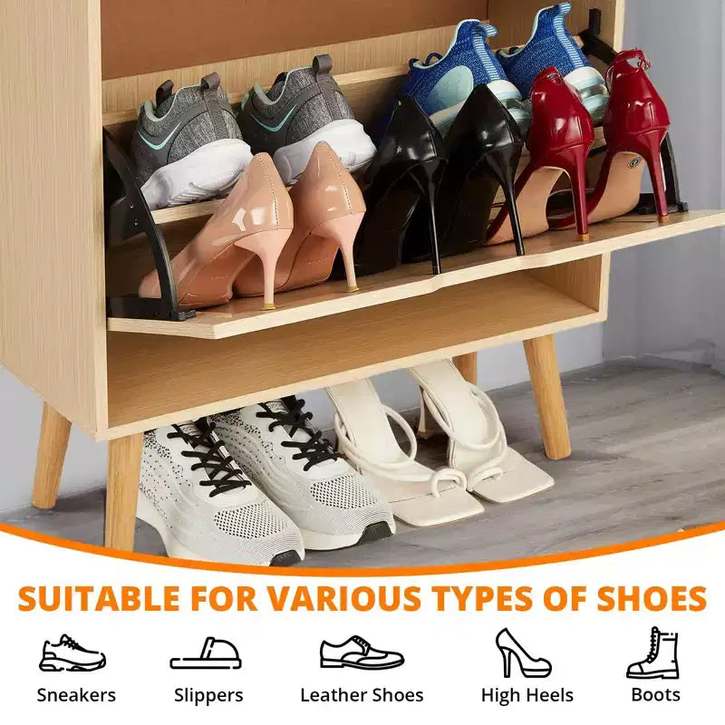 Shoe Storage Cabinet with Flip-Drawers, Ventilated & Odor-Resistant Organizer for 15-20 Pairs, Anti-Tip