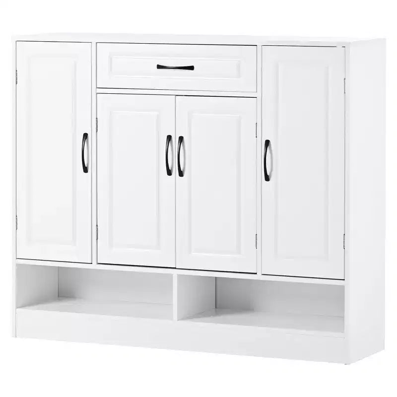 Shoe Cabinet with 4 Doors, 1 Drawer and Adjustable Shelves, Entryway Cabinet for Living Room