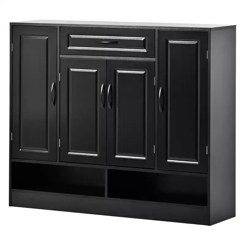 Shoe Cabinet with 4 Doors, 1 Drawer and Adjustable Shelves, Entryway Cabinet for Living Room