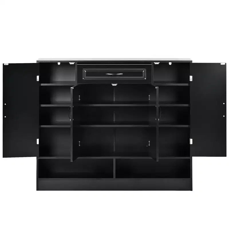 Shoe Cabinet with 4 Doors, 1 Drawer and Adjustable Shelves, Entryway Cabinet for Living Room