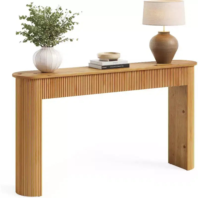 Solid Wood Console Table, 63" Long Entryway Table, Sofa Table for Living Room, Hallway, Entrance