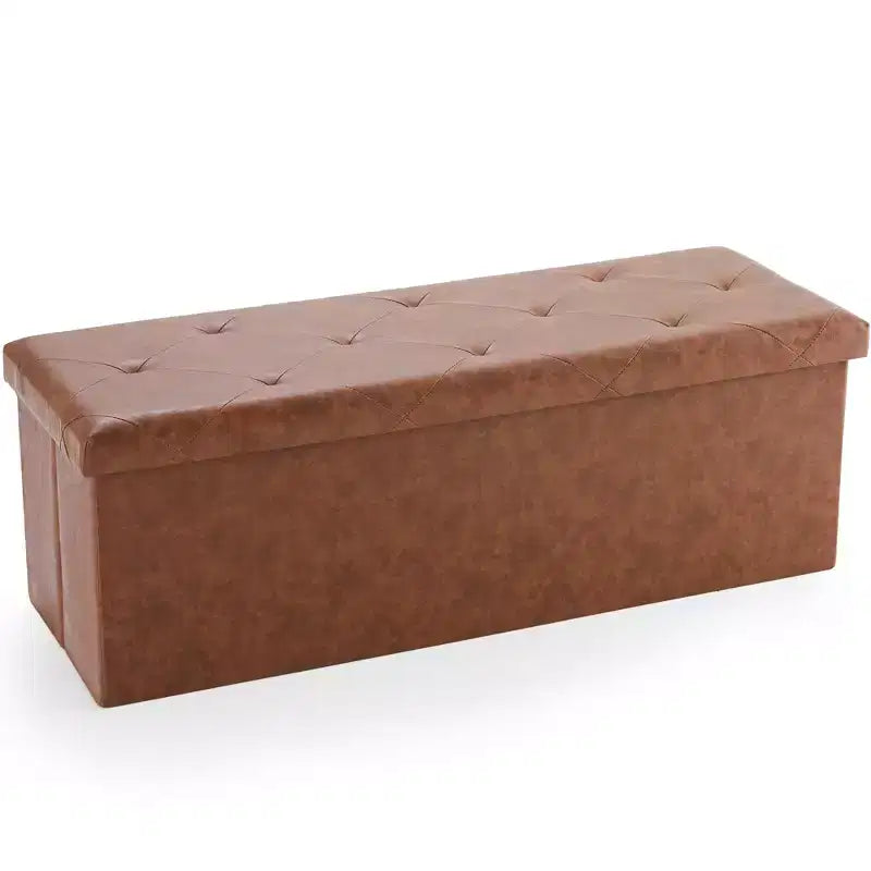 Wide Rectangle Storage Ottoman Bench