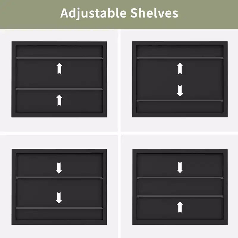 Modern Arch Bathroom Medicine Cabinet, Metal Framed Wall Mirror with Storage, Black