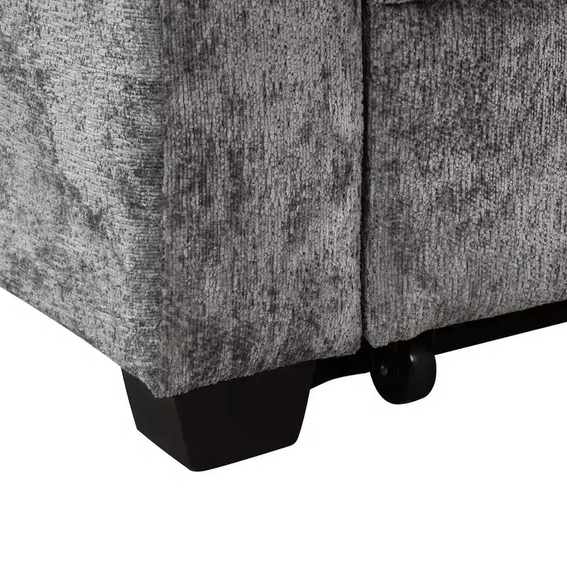 Convertible Sofa Bed with USB Charging, Cup Holders & Adjustable Backrest