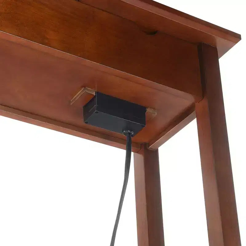 Flip Top End Table with Charging Station, USB Ports, Power Outlets and Slim Space-Saving Design