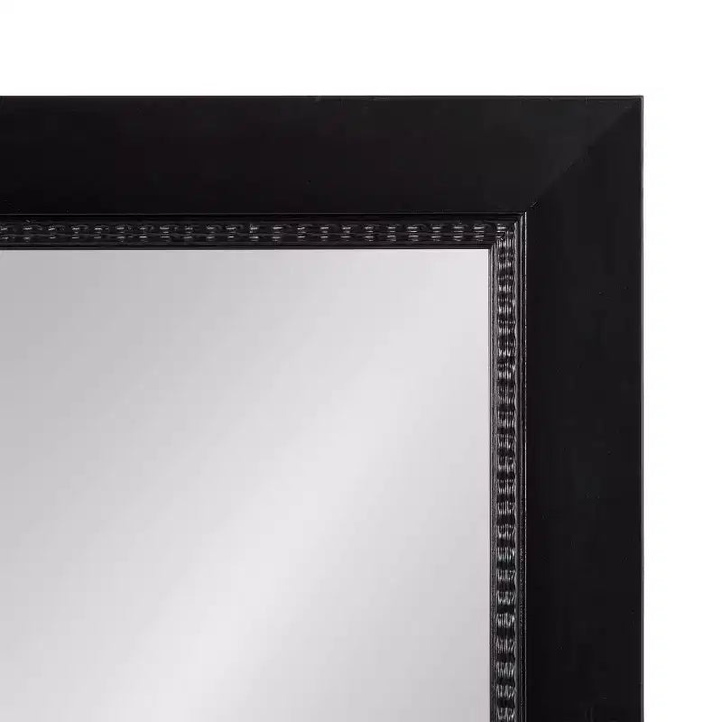 Rectangle Bathroom Wall Mirror with Satin Black Frame, 21.25 x 27.25 in.