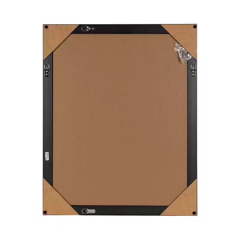 Rectangle Bathroom Wall Mirror with Satin Black Frame, 21.25 x 27.25 in.