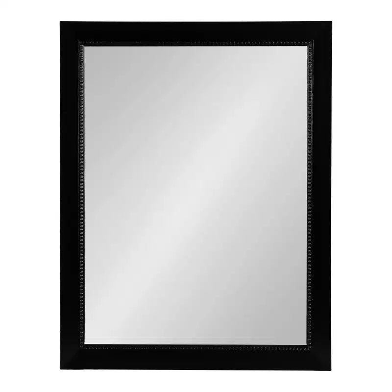 Rectangle Bathroom Wall Mirror with Satin Black Frame, 21.25 x 27.25 in.