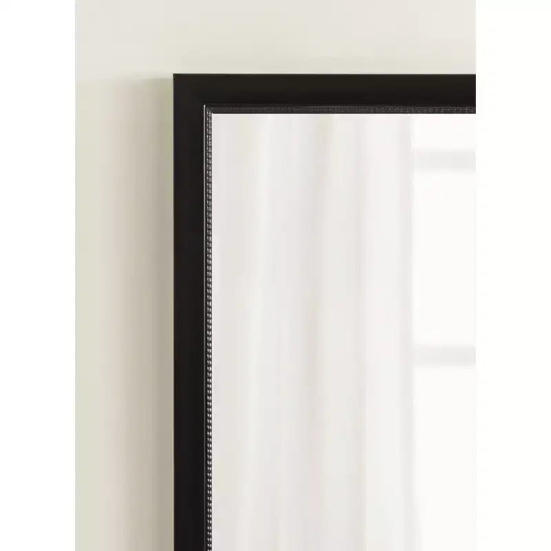 Rectangle Bathroom Wall Mirror with Satin Black Frame, 21.25 x 27.25 in.