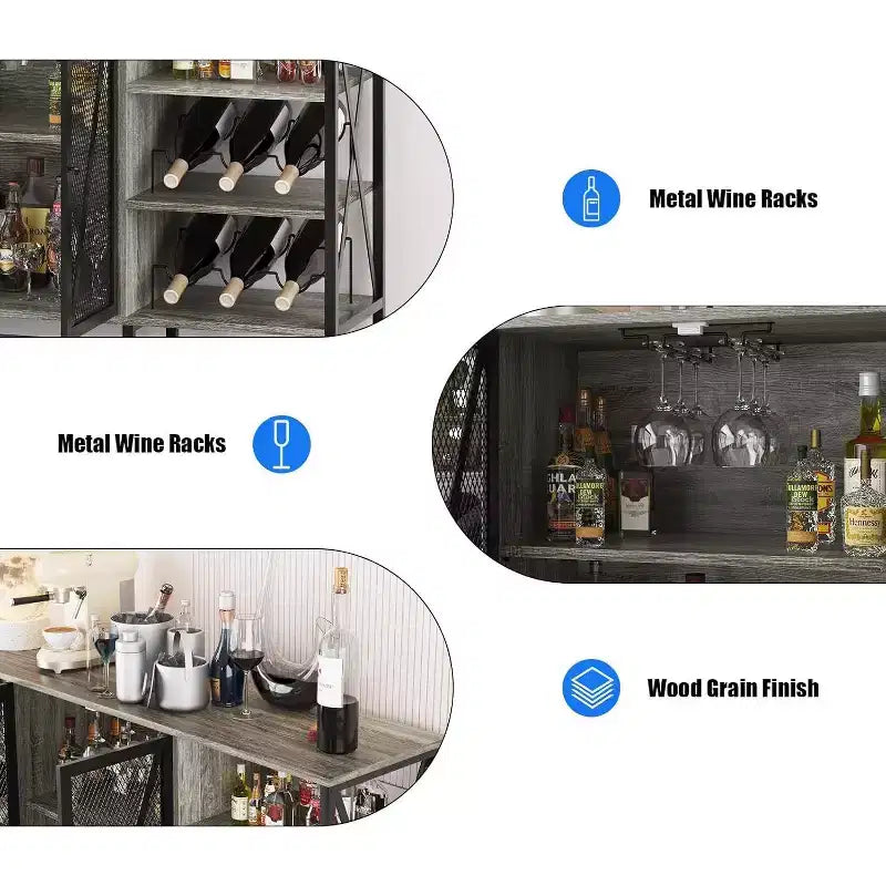 Multifunctionele wijnrek - ruimtebesparende flesopslag, ideaal voor thuisbar, keuken, eetkamerdecoratie en organisatie